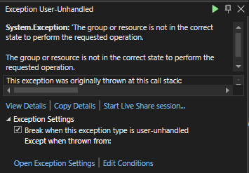 CoreWebView2.AddHostObjectToScript 拋出 System.Exception
