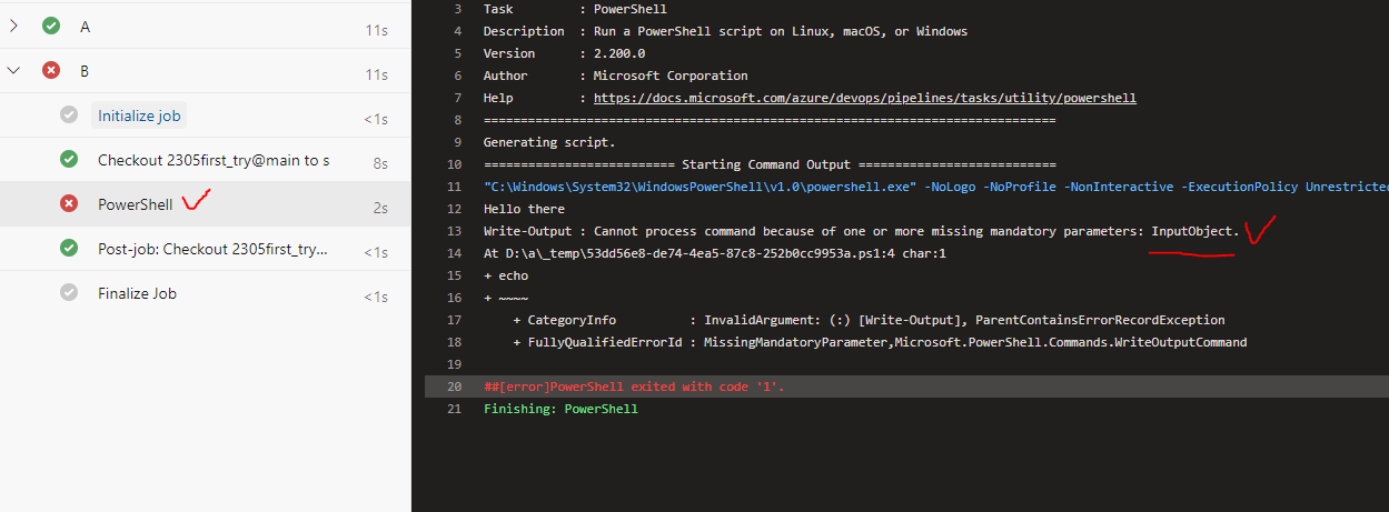 通過 Azure DevOps 管道中的作業傳遞價值