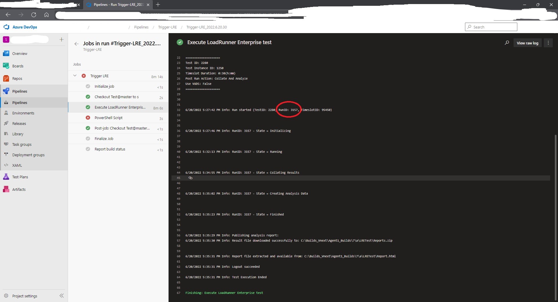 Azure Dev Ops Pipeline 任務(Load Runner Enterprise