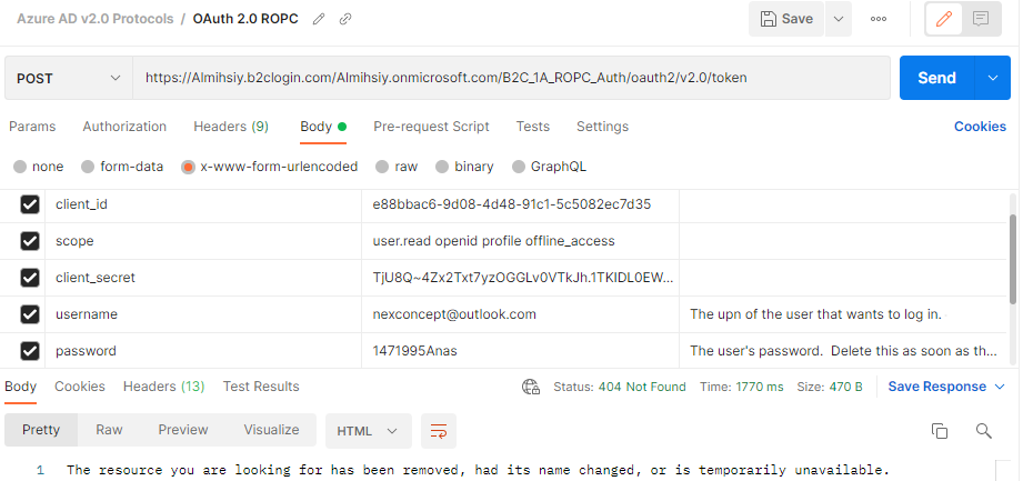 我們如何在 Azure-ad-b2c 中為 ROPC 身份驗證創建用戶流,然后我們如何在 postman 或 laravel 控制器中使用它