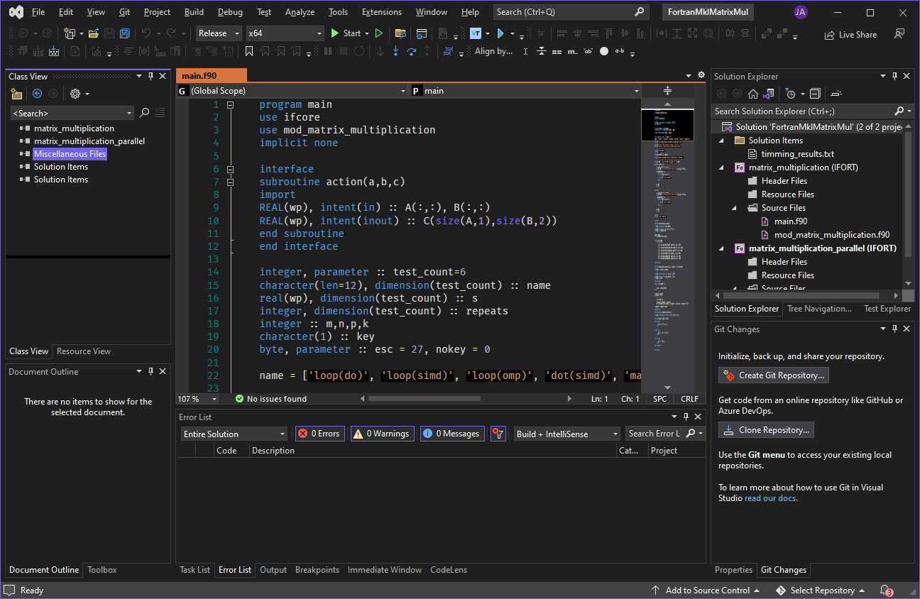 Visual Studio 2022 中的 Fortran