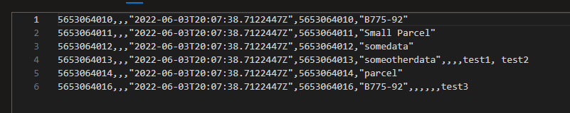 在讀取存盤在 ADLS 中的 CSV 時,發現 Azure 資料工廠中的列數超過了預期的列數
