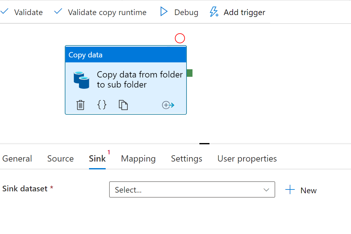 Azure 資料工廠 - 使用帶有檔案路徑的 CSV 復制檔案