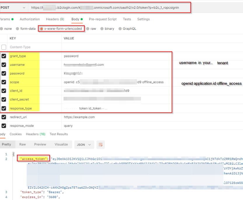 我們如何在 Azure-ad-b2c 中為 ROPC 身份驗證創建用戶流，然后我們如何在 postman 或 laravel 控制器中使用它