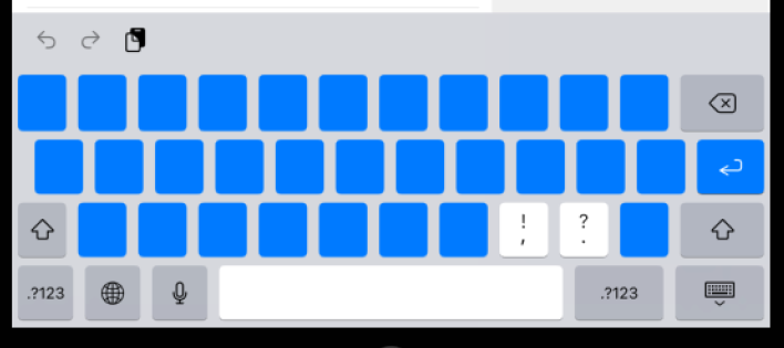 iOS 將鍵盤背景更改為藍色 (iOS13 )