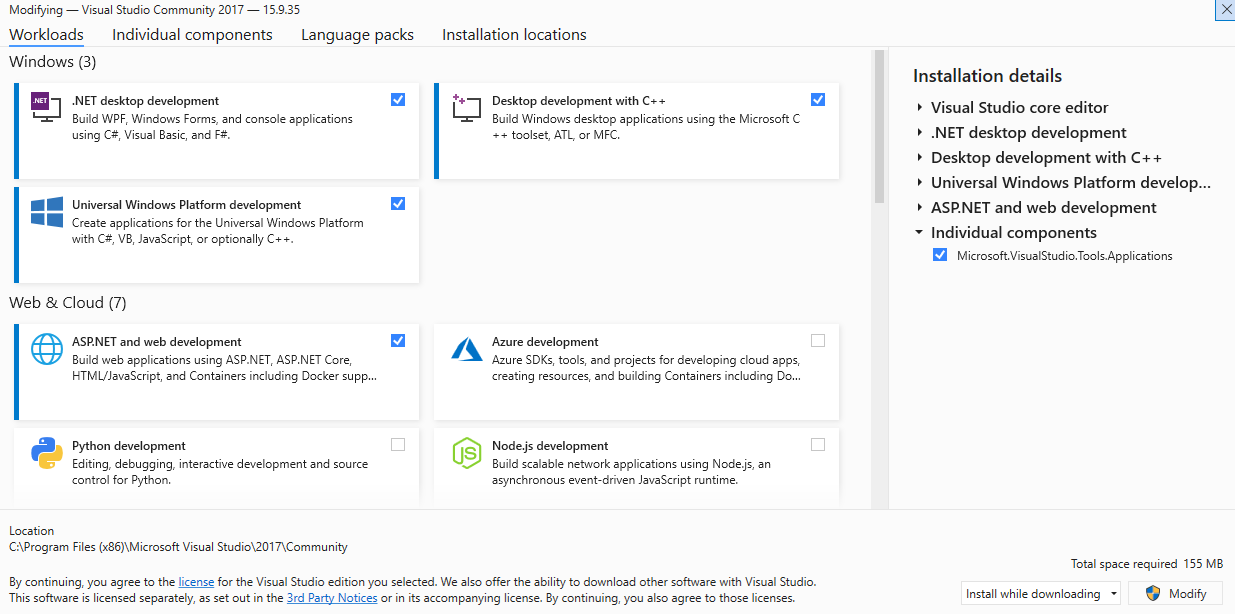 Visual Studio - 添加新專案 - 為什么可用的選項如此之少？