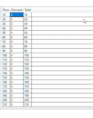 壓縮時的 WPF DataGrid 隨機播放值