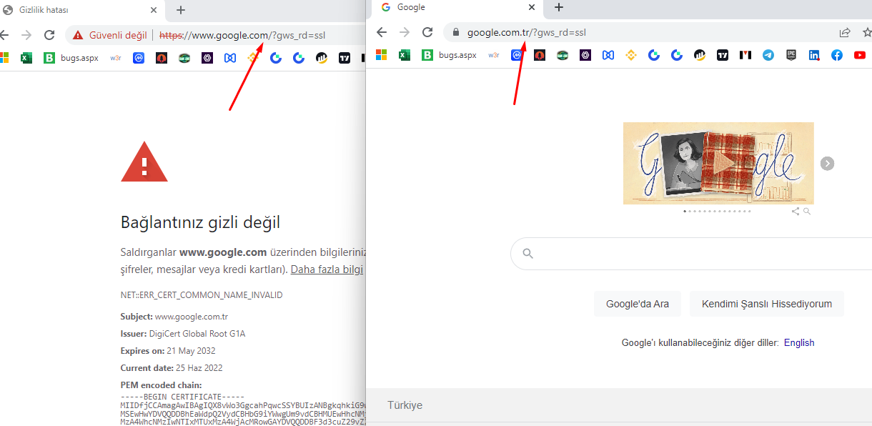 無法使用 www.google.com NET::ERR_CERT_COMMON_NAME_INVALID SSL 證書無效