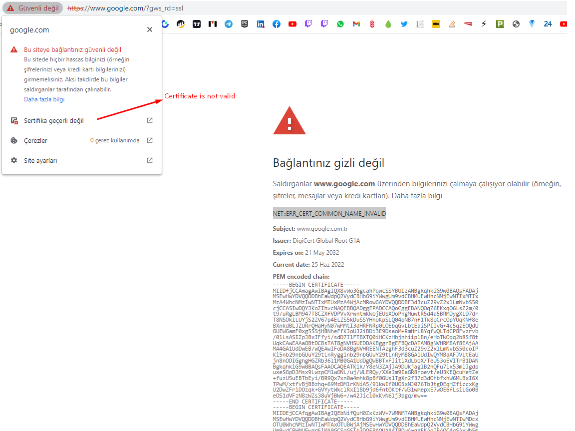 無法使用 www.google.com NET::ERR_CERT_COMMON_NAME_INVALID SSL 證書無效