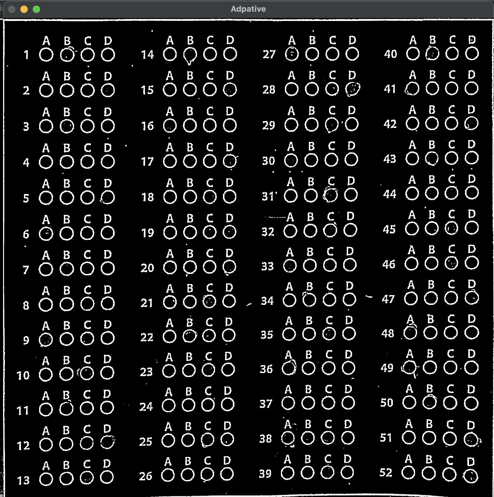 無法獲得準確的二進制影像 OpenCV