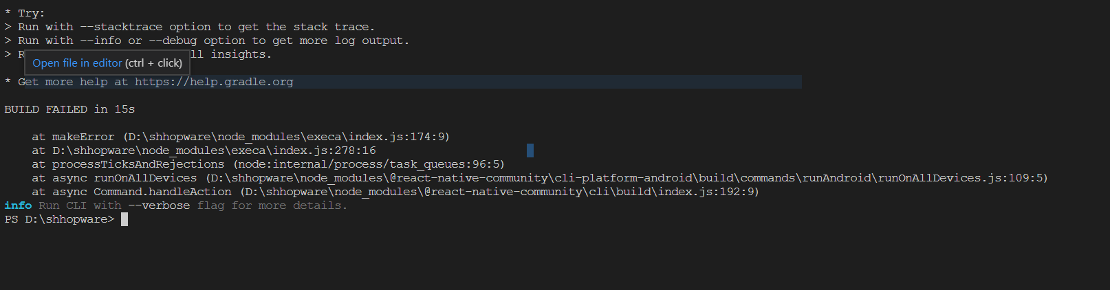 當我將我的 React 本機專案升級到版本 0.69.0 時，我收到了這種型別的錯誤