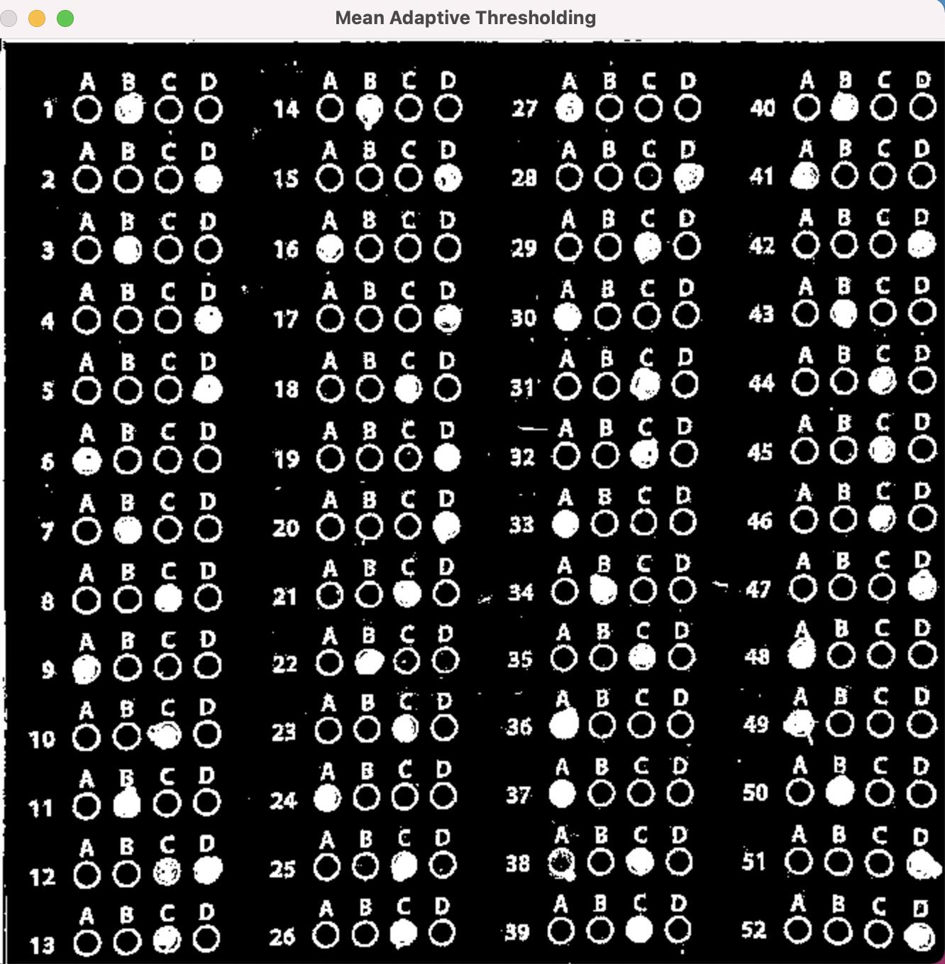 無法獲得準確的二進制影像 OpenCV