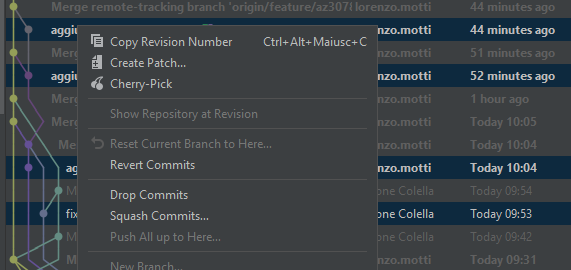 在 IntelliJ 中恢復多個提交