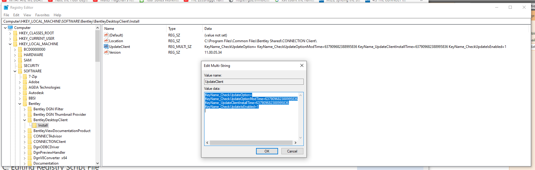 Windows 10 注冊表子項 REG_MULTI_SZ 如何僅編輯一些值