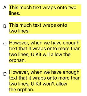 為 NSMutableAttributedString 啟用孤詞功能