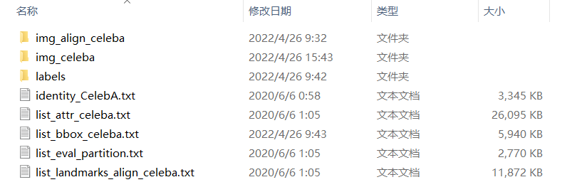 CelebA 資料集目錄結構 CelebA 資料集目錄結構