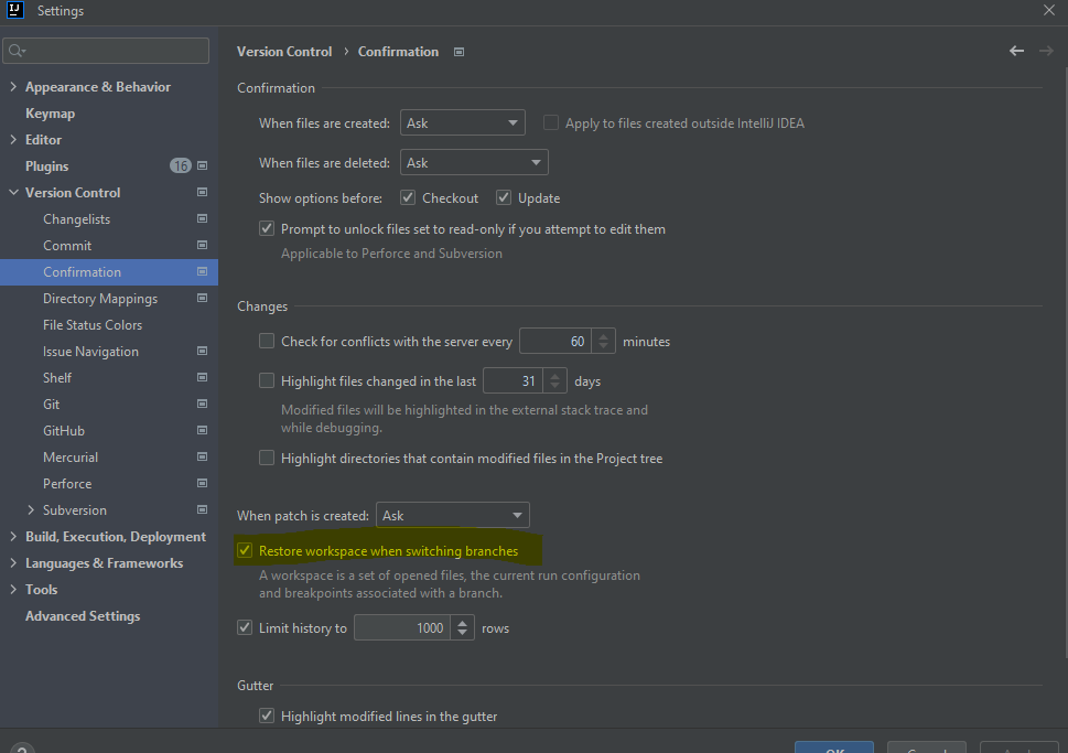 最新的 intellij 社區版 git revert 已禁用