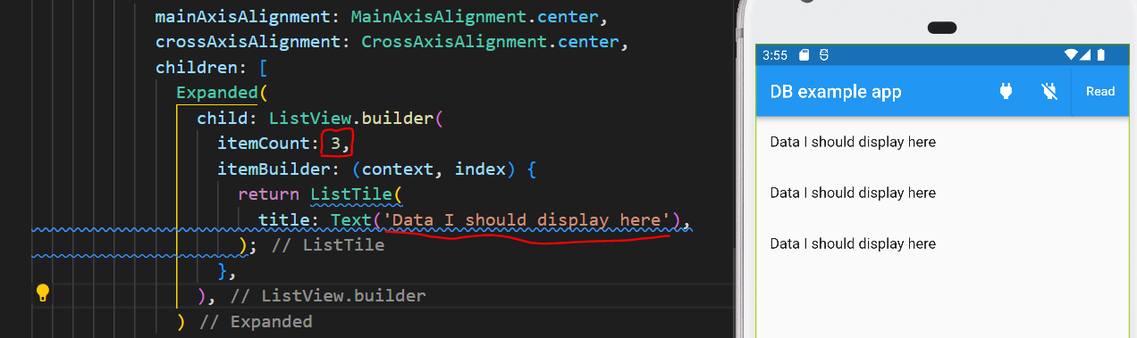 FLUTTER SQL:在 ListViewBuilder 中顯示資料庫中的資料