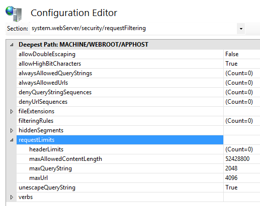 ASP.NET Web 服務 413 請求物體太大錯誤