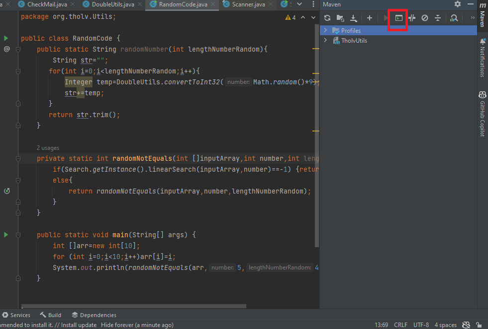 如何在 Intellij idea 中進行 Maven Clean 和 maven 更新專案