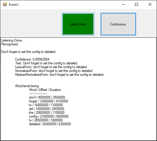 我可以從 Azure 認知服務中檢索已識別的置信度嗎?