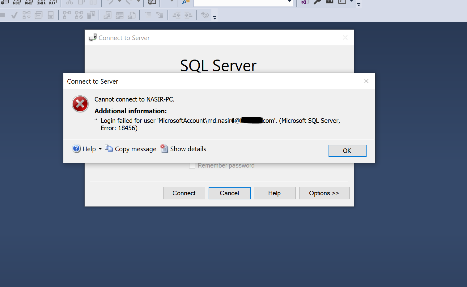 在 Windows 10 中使用 Microsoft 身份驗證時無法連接到 SQL Server