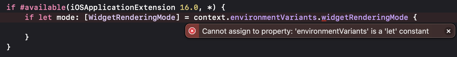 如何從 IntentTimelineProvider 背景關系中讀取 widgetRenderingMode 和其他 environmentVariants