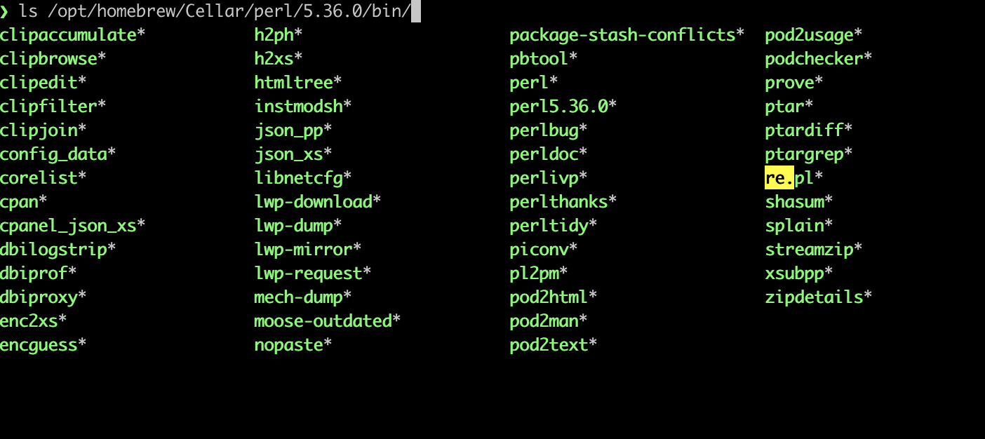Perl Devel::REPL re.pl 命令未找到
