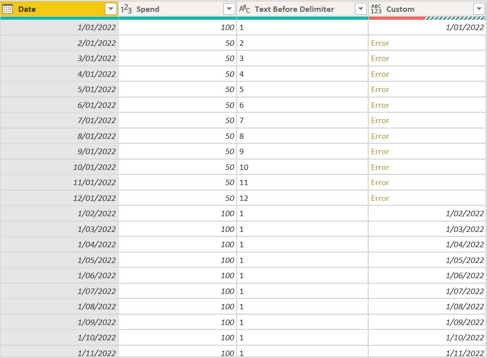 Power Query：根據現有日期將 DDMM 重新格式化為 MMDD
