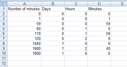 Excel - 分鐘數到時間