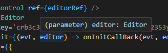 如何在 React 和 TypeScript 中訪問 TinyMCE 定義的“Editor”型別？