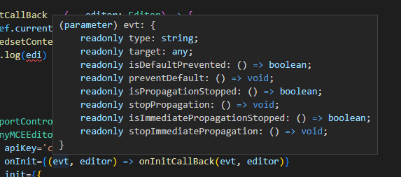 如何在 React 和 TypeScript 中訪問 TinyMCE 定義的“Editor”型別？