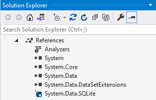 為什么 System.Data.Sqlite 不顯示在 References 中？