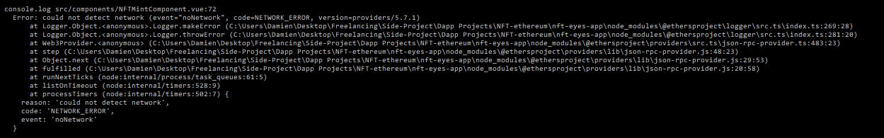 錯誤：無法檢測到網路 [jest] [ethers] [javascript]