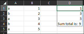 如何使用 Excel 公式將文本放在特定單元格中？