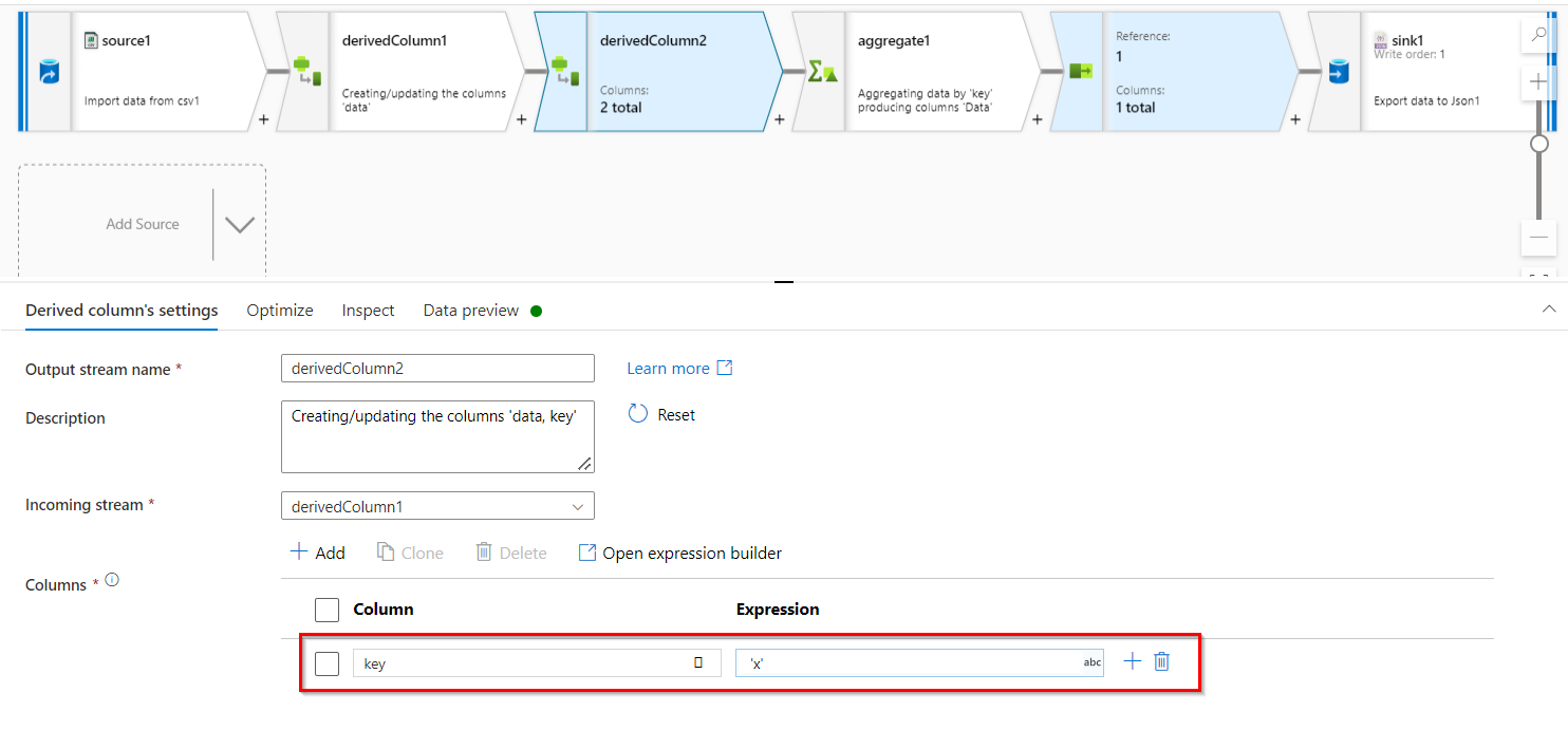 如何使用 Azure 資料工廠將 CSV 轉換為嵌套的 JSON 陣列？