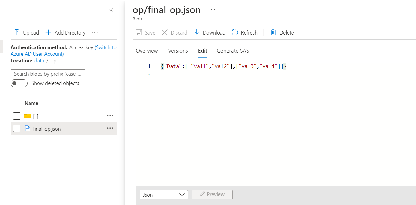 如何使用 Azure 資料工廠將 CSV 轉換為嵌套的 JSON 陣列？