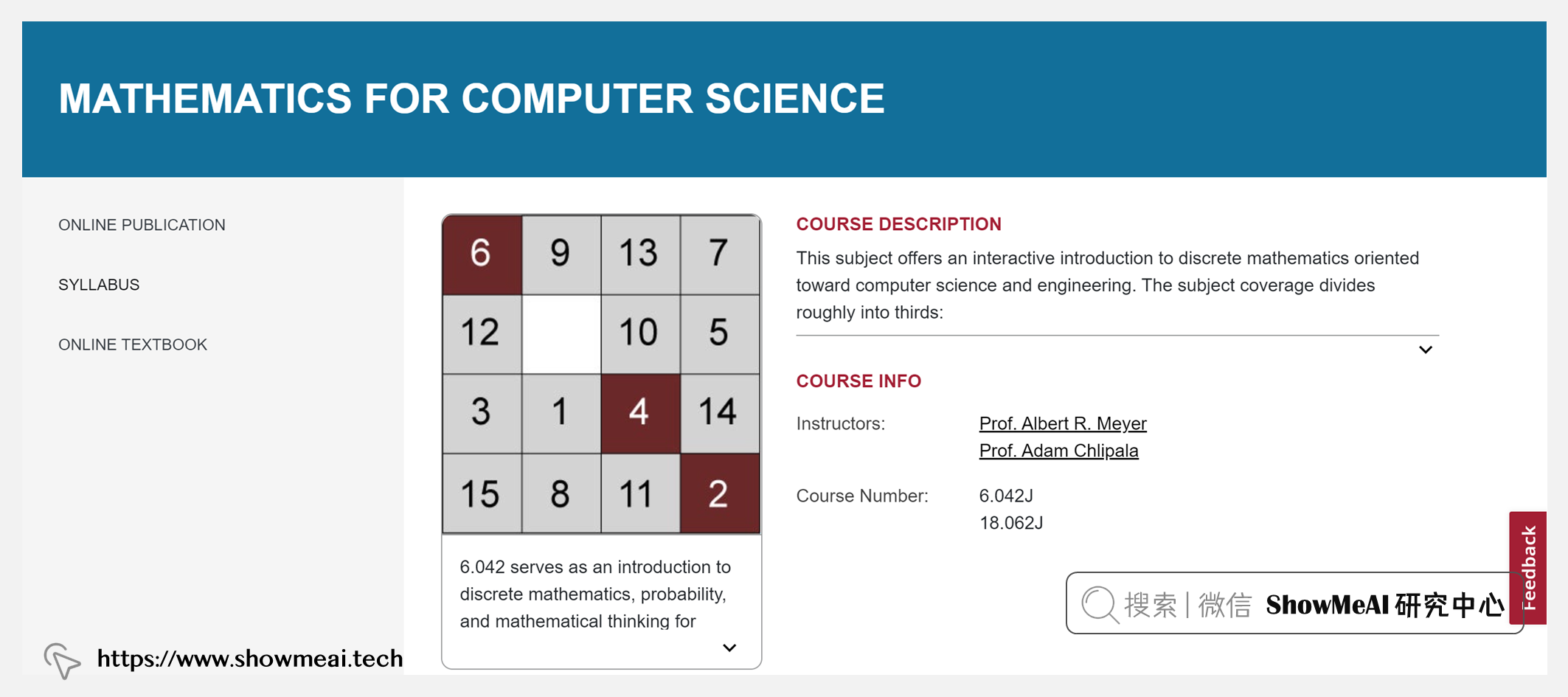 6.042J; Mathematics for Computer Science; 計算機科學的數學基礎