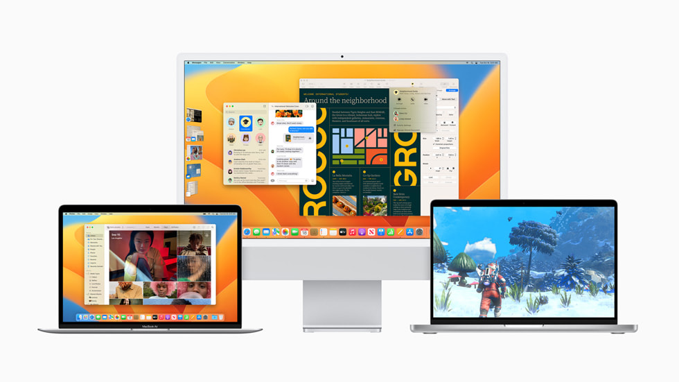 運行 macOS 的 iMac、MacBook Pro 和 MacBook Air，