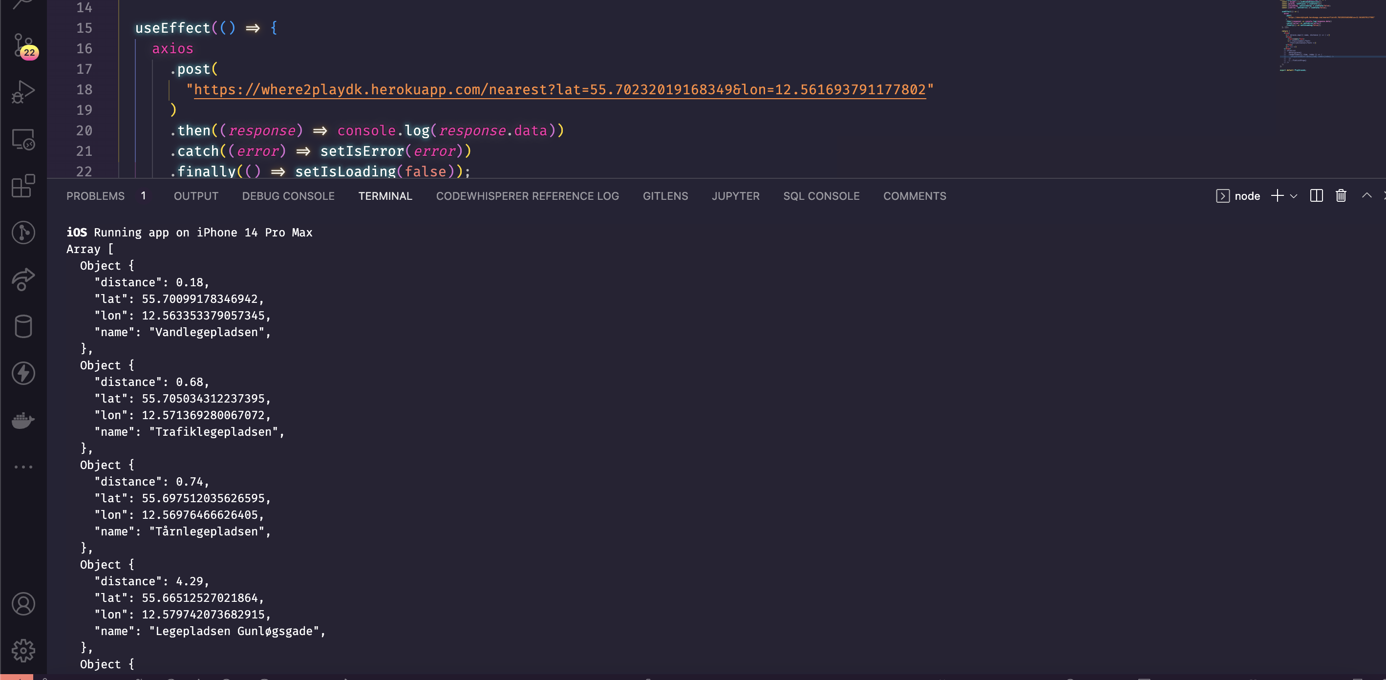 無法將資料從 heroku api 顯示到 Dom