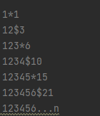 Python程式給我左邊的數字和右邊的總和，同時在每行中交換符號，直到n（n = 6）