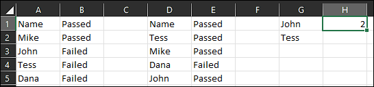 IF 陣列中的 Excel 計數