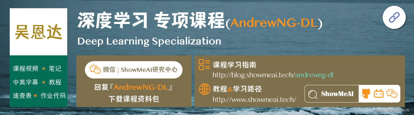 Deep Learning Specialization; 深度學習專項課程