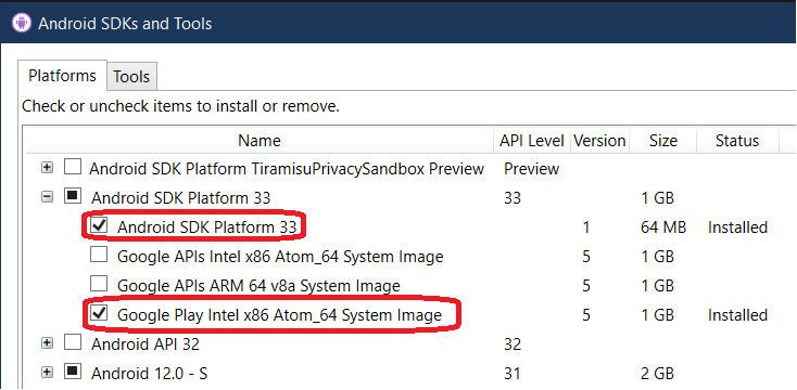 Visual Studio 2022 Xamarin Android SDK 安裝模擬器“操作失敗:安裝 Android Emulatorv31.2.10”