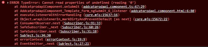 我對 angular formarray TypeError 有問題:無法讀取未定義的屬性(讀取“0”)