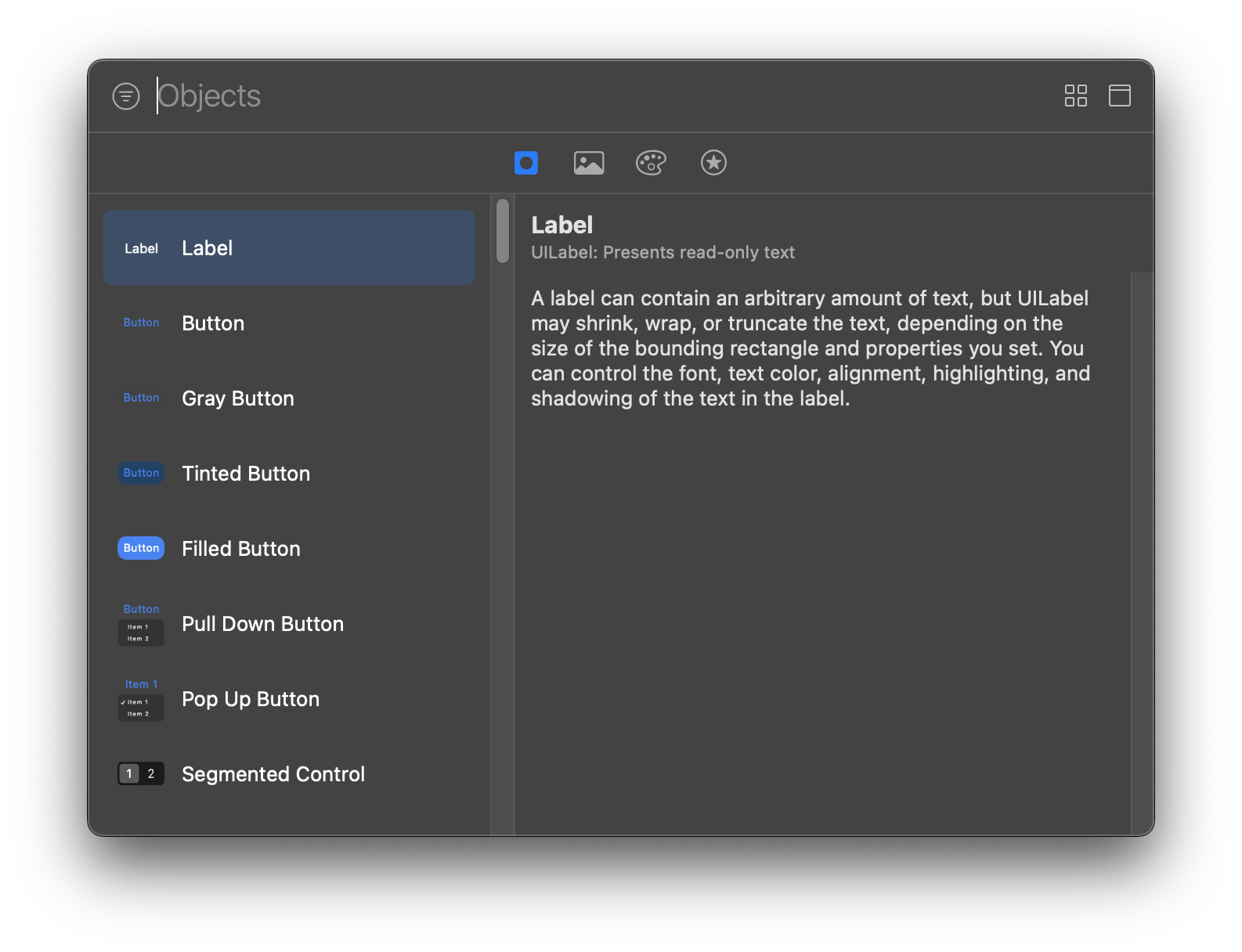 XCode 14.1 上的添加 UI 控制元件選項在哪里？