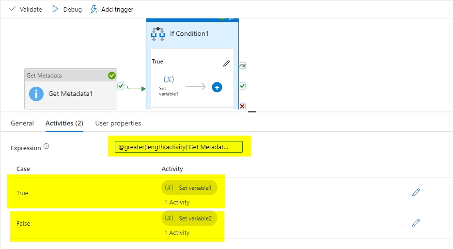 Azure 資料工廠計算檔案夾中的檔案數