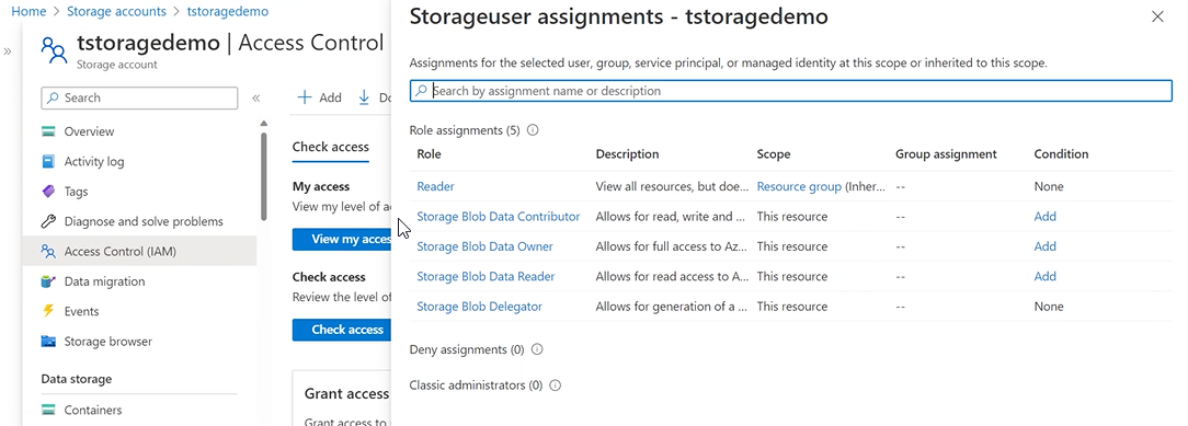 如何以 Azure 訂閱服務管理員身份訪問 Azure 存盤帳戶容器