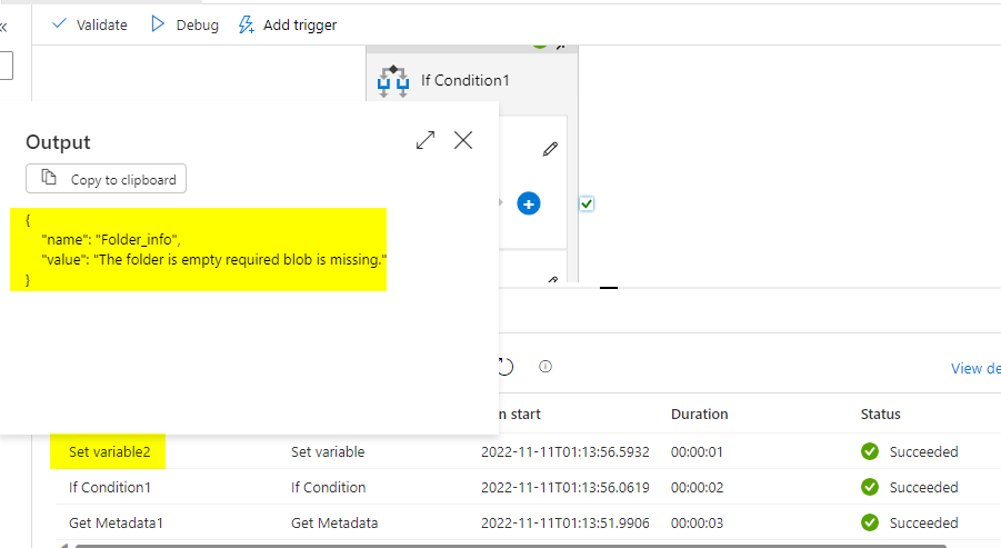 Azure 資料工廠計算檔案夾中的檔案數