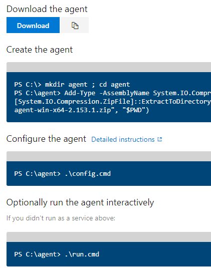在 Windows 上手動安裝 Azure DevOps 代理，步驟